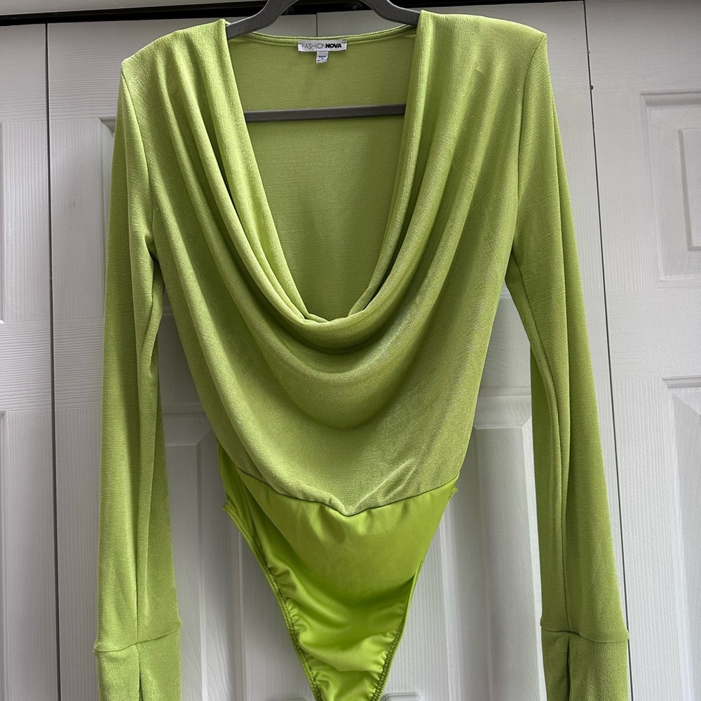 Lime Green Long Sleeve Bodysuit